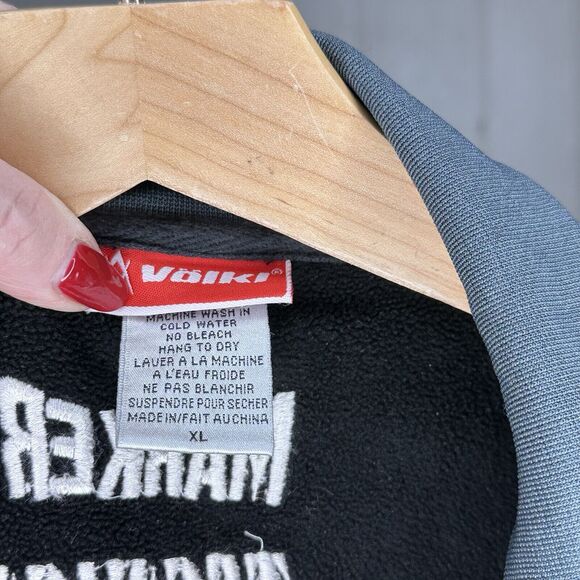 Volkl XL Track Jacket‎ Black Fleece Lined Full Zip Logo Tecnica Marker Sporty - Picture 4 of 6